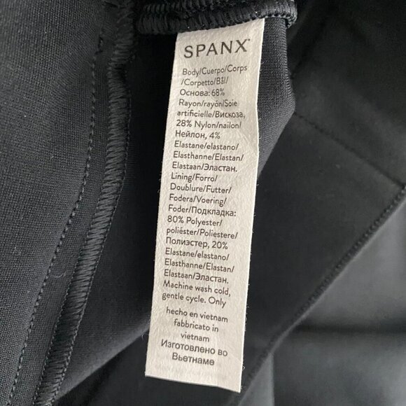 Spanx The Perfect Double Slit Pant Wide Leg Medium Black Stretch NWT PT-2217 - Picture 9 of 10